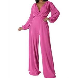 NEW WOWO eterna pleated jumpsuit in pink